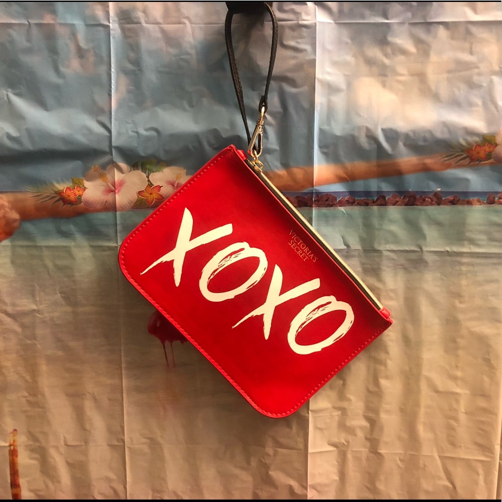 Victoria’s Secret “XOXO “ Wristlet in Red & White